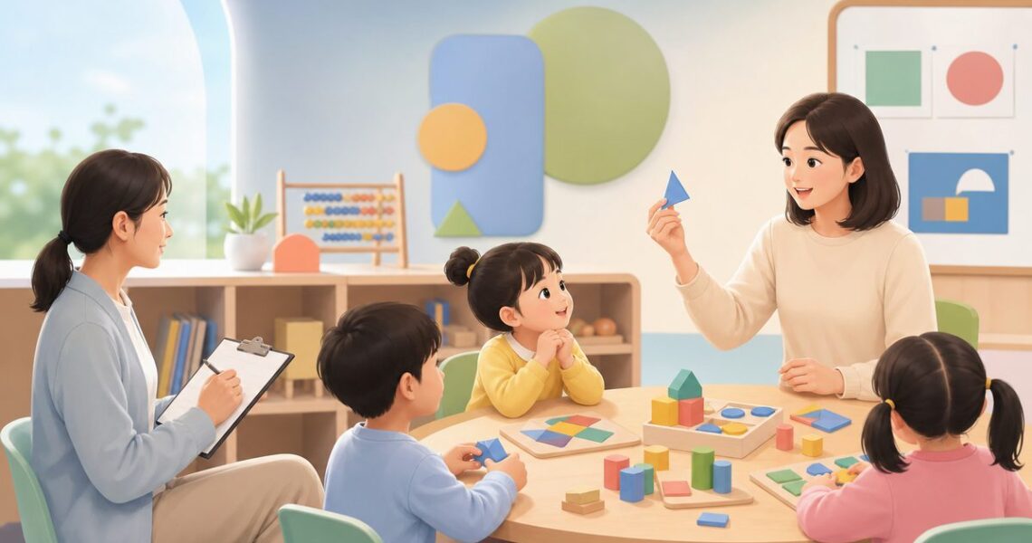 伴鱼全能数学幼儿园大班新加坡数学课堂观察示意图