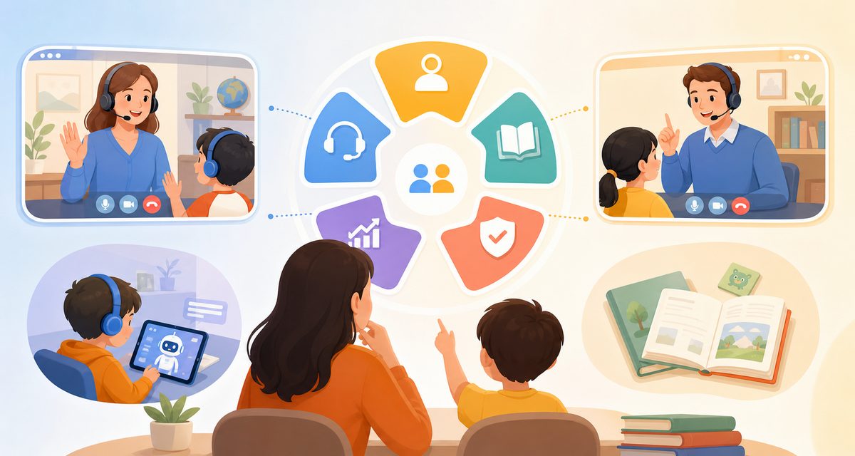VIPKID 伴鱼少儿英语外教形式对比的五个维度示意图