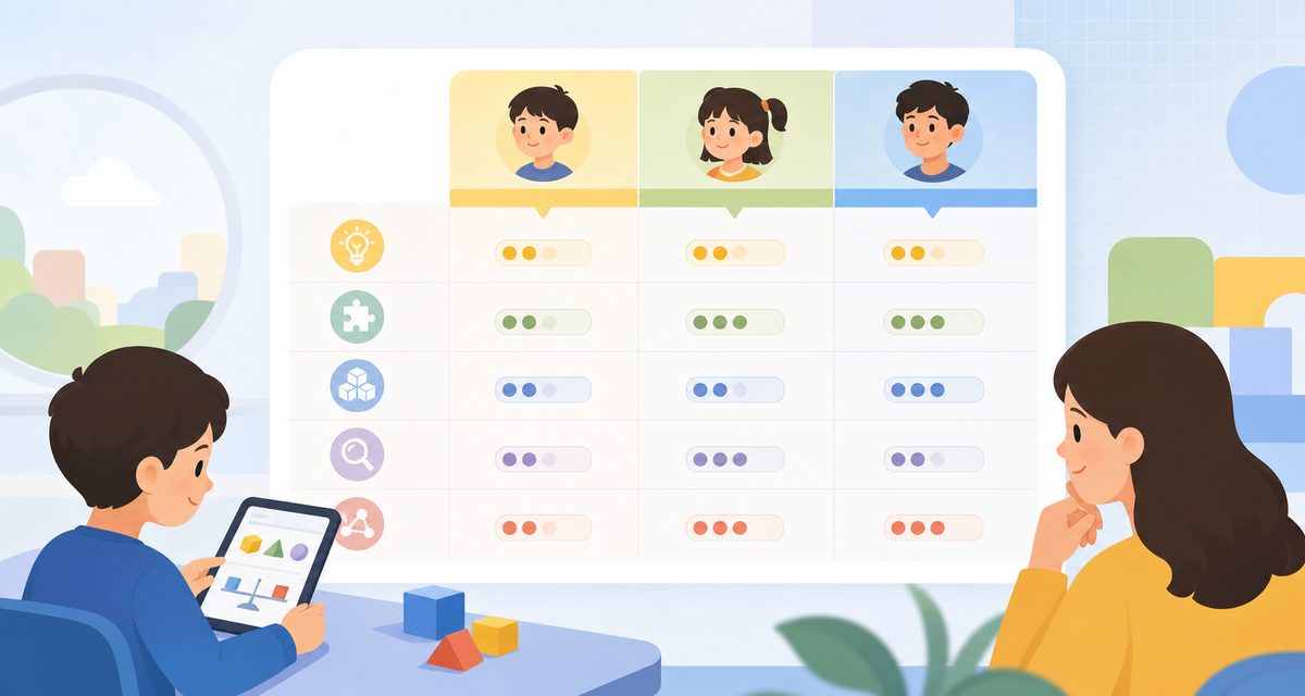 不同年级孩子数学思维课效果观察信号对照表