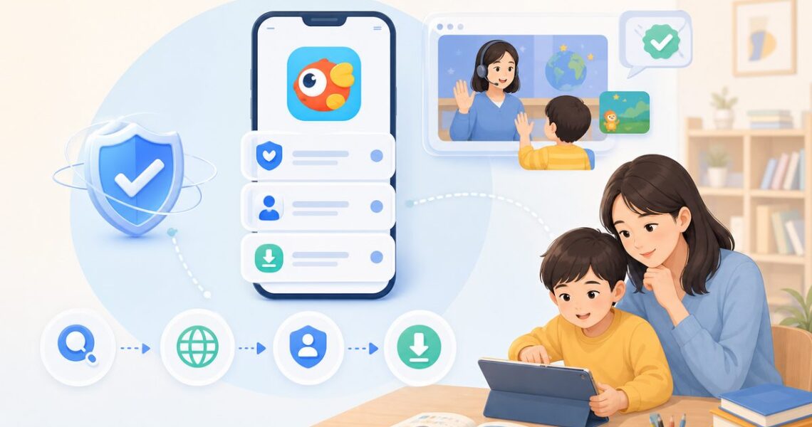 伴鱼app官方入口确认步骤示意图