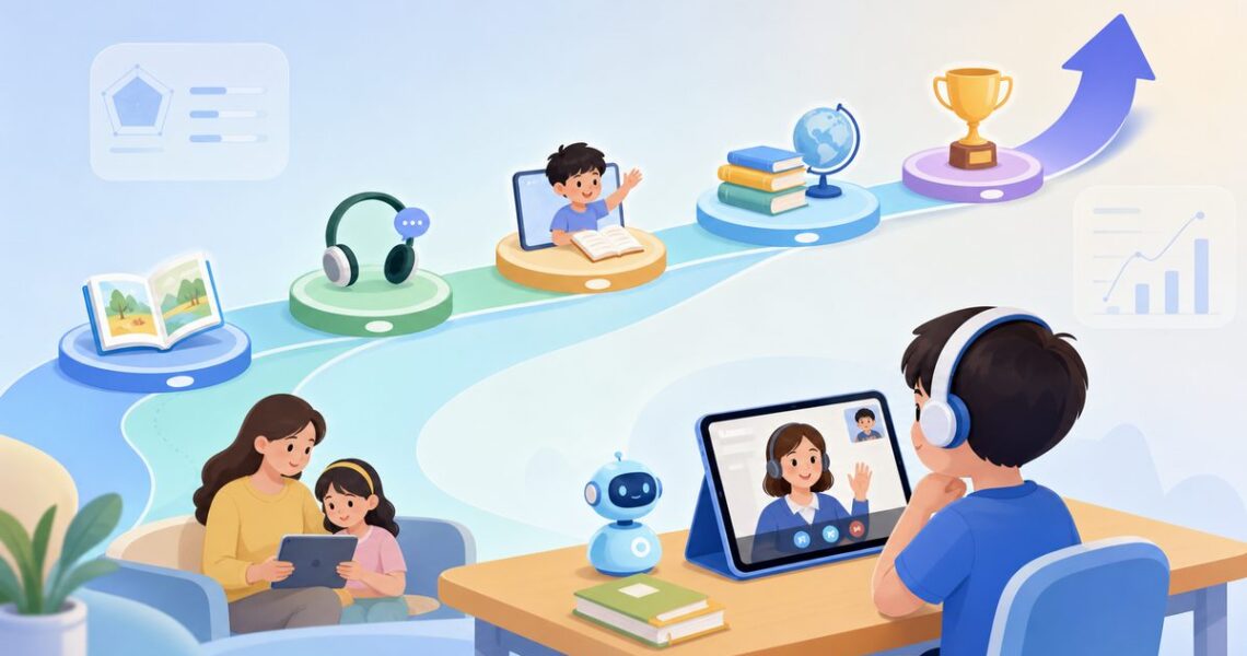 伴鱼英语学习规划路径示意图
