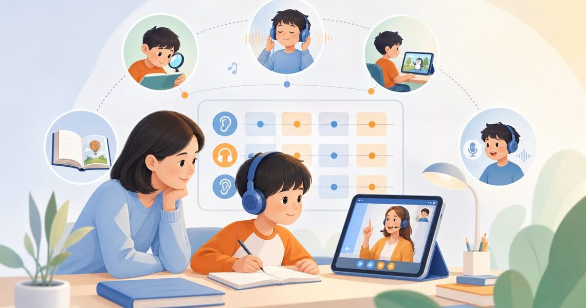 小学英语听力怎么提高:家长用精听和泛听安排一周练习