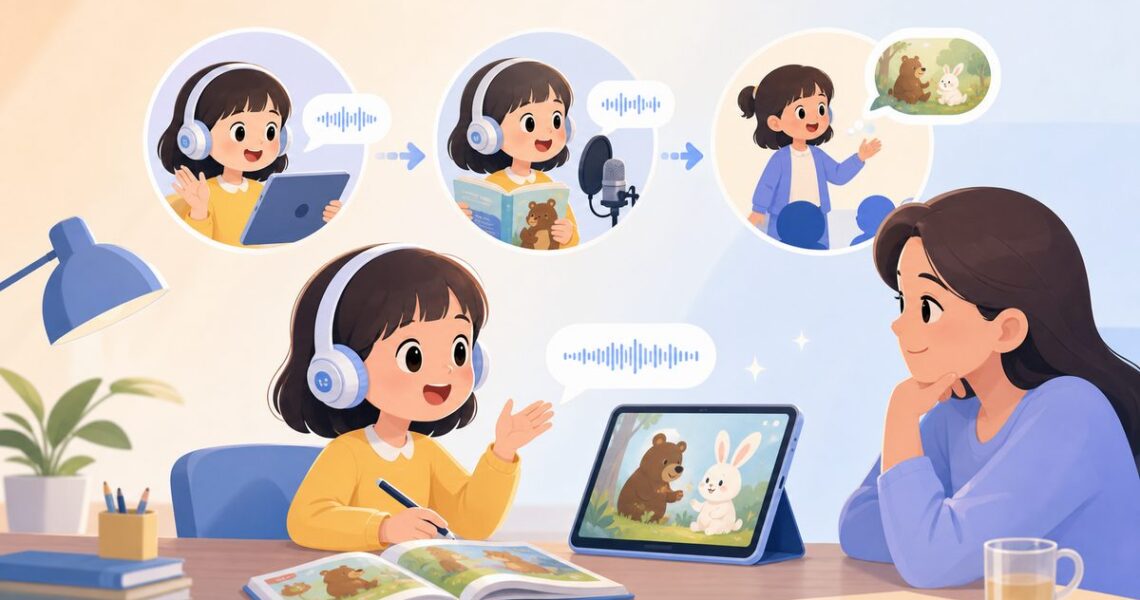 配音学英语有用吗：孩子完成跟读、绘本配音和脱稿输出的三步路径
