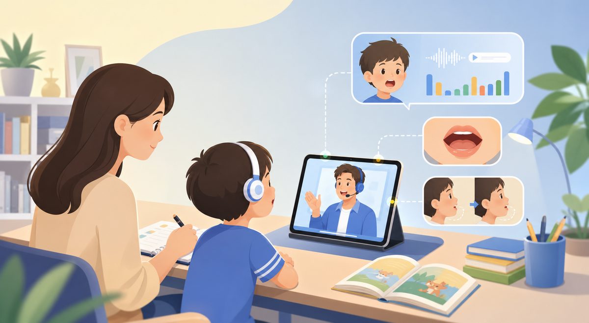 孩子英语发音不标准时，家长记录孩子跟读、复述和口型变化