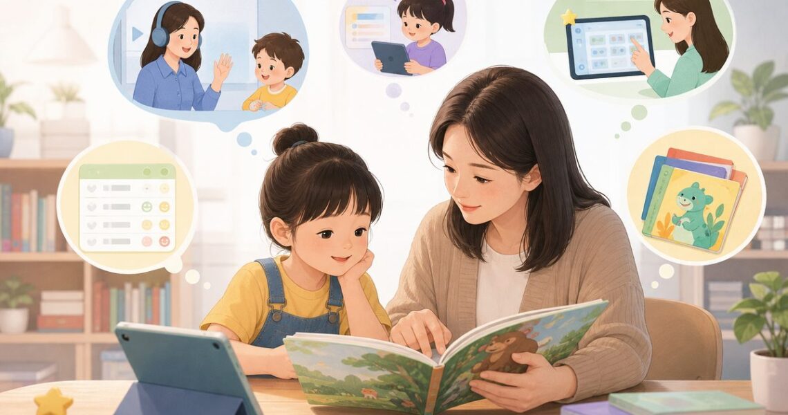 孩子不愿意学英语怎么办的家庭观察表和绘本共读场景
