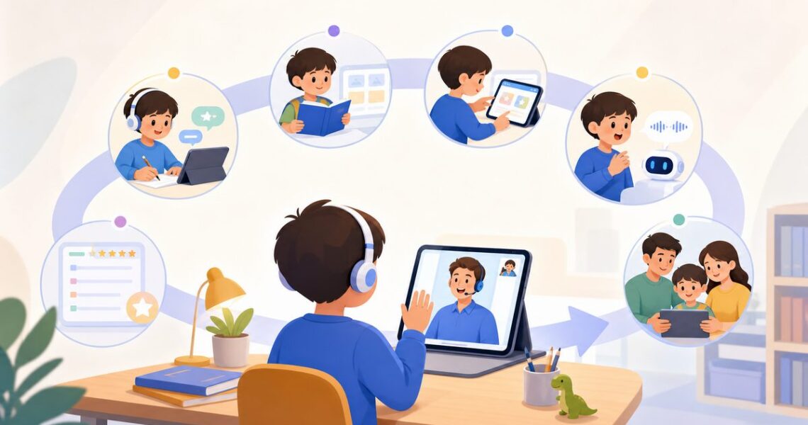 外教课后怎么复习的一周复盘节奏示意图