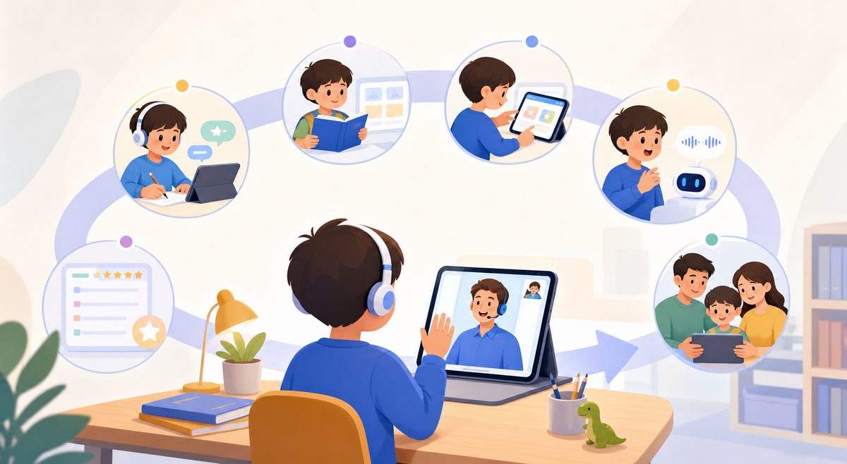 外教课后怎么复习的一周复盘节奏示意图