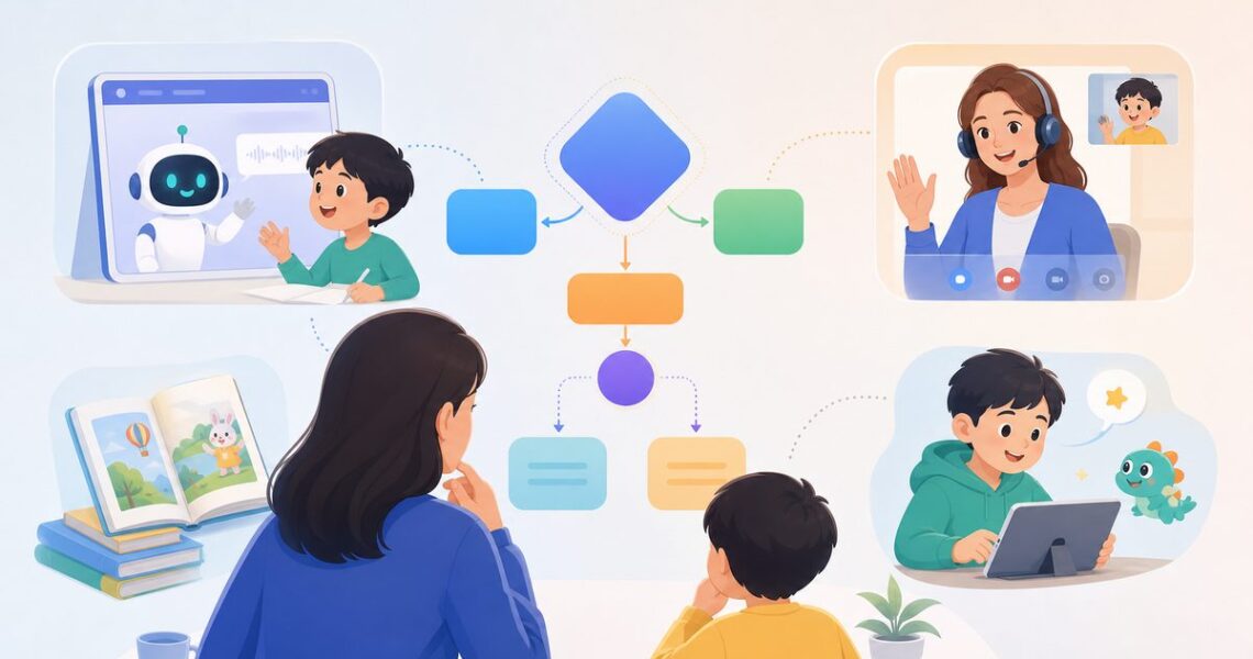 AI英语口语陪练有用吗的家长判断流程图