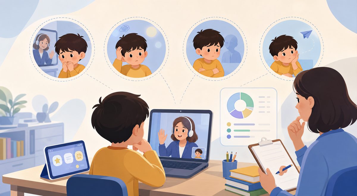 孩子不敢和外教说话怎么办：前三节课四因观察记录示意图
