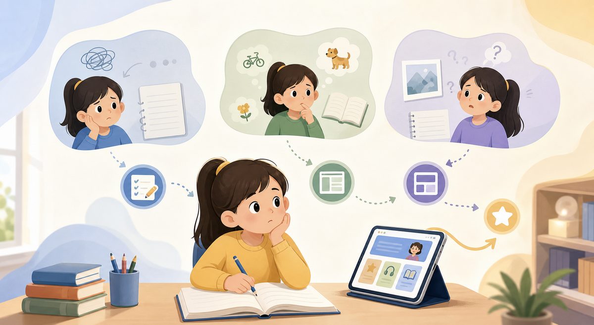 孩子英语日记不会写时的三种卡点对照：启动型、词汇型、内容型的表现与解法