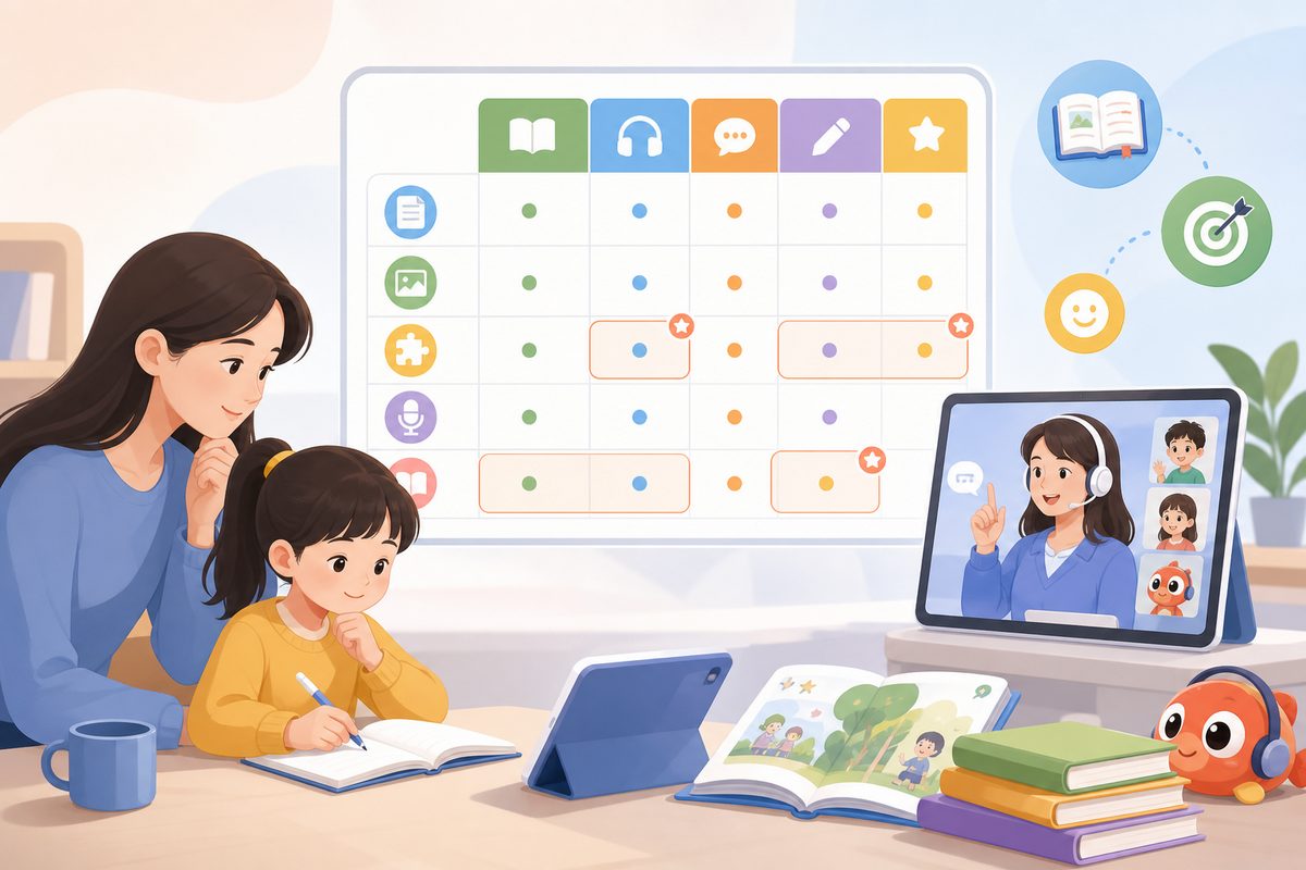 小学英语校内题型与对应能力项的对照表格，标注哪些需要专门练习