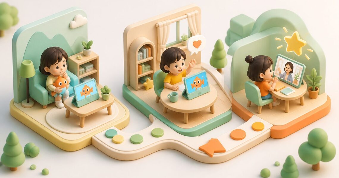 线上英语课适应期怎么过：孩子从抗拒到开口的三阶段方法