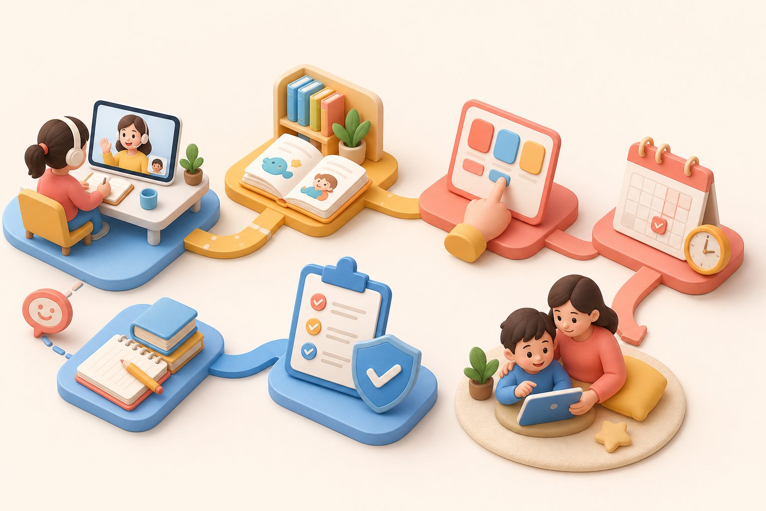 在线少儿英语课怎么报划算的试听与课包决策流程图