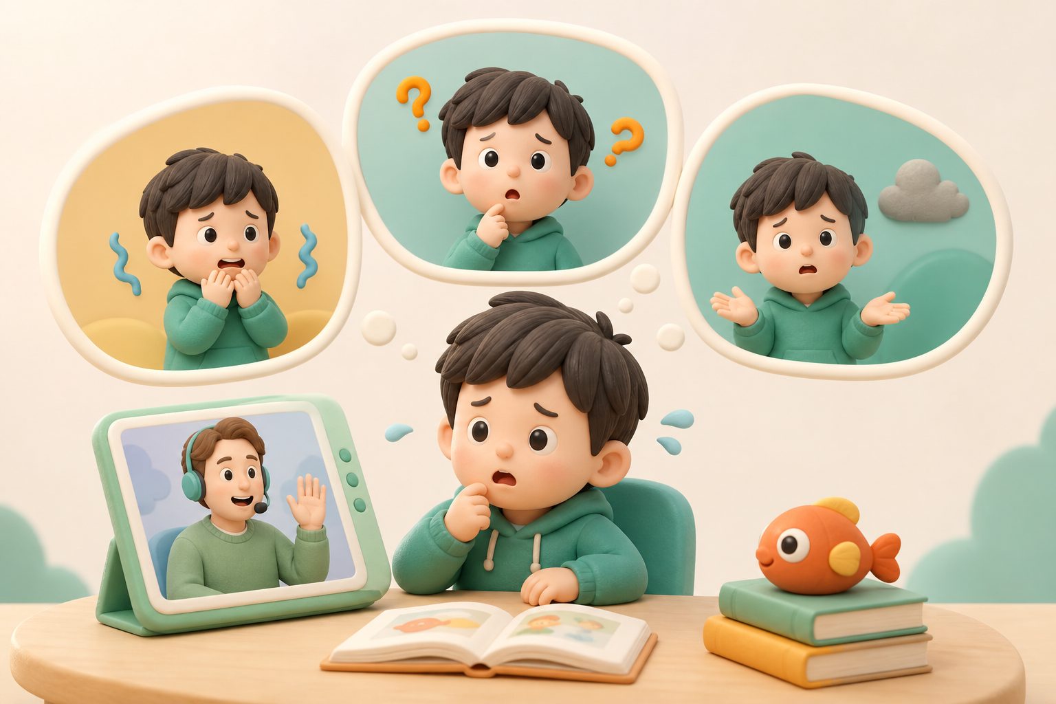 孩子不敢用英语回答外教时的三种卡点示意图