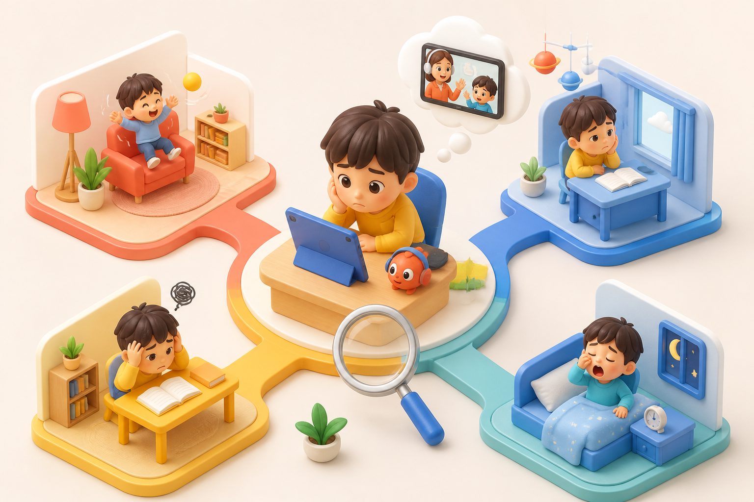 孩子上外教课坐不住的四类原因判断图