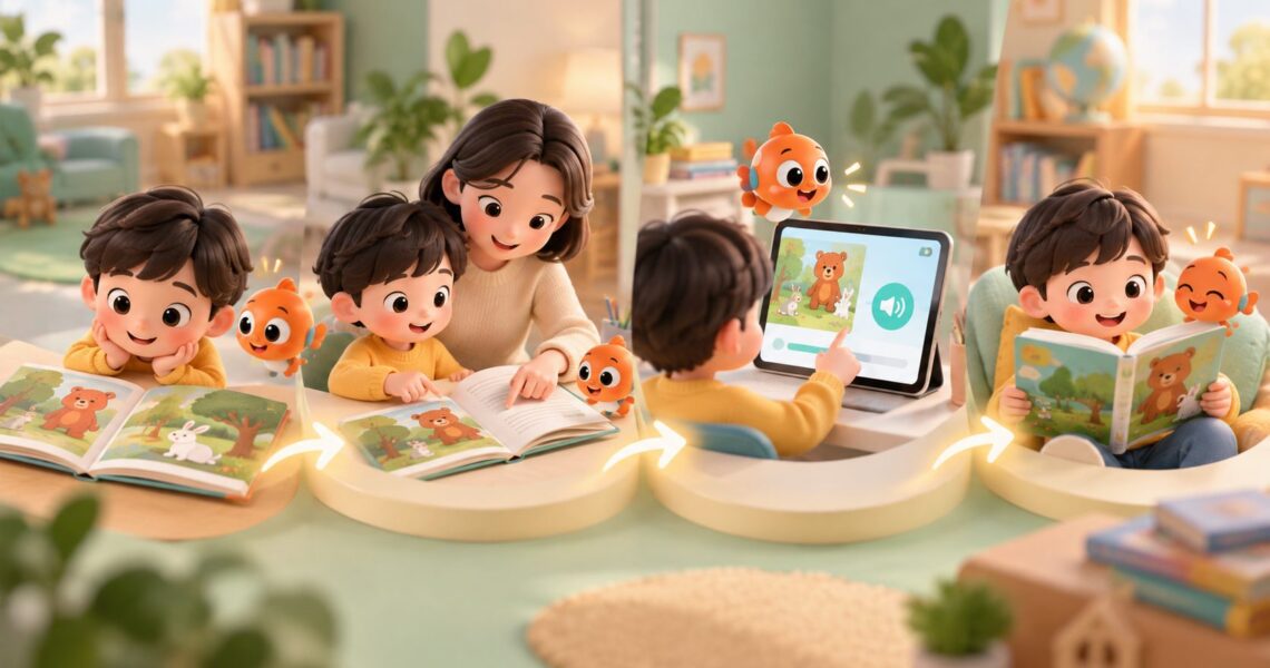 孩子读英文绘本只看图不读字怎么办
