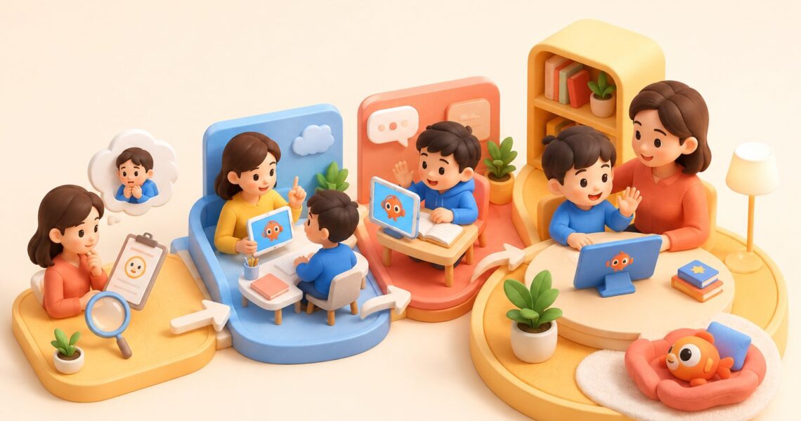 孩子试听英语课不说话怎么办：先判断卡点再引导开口