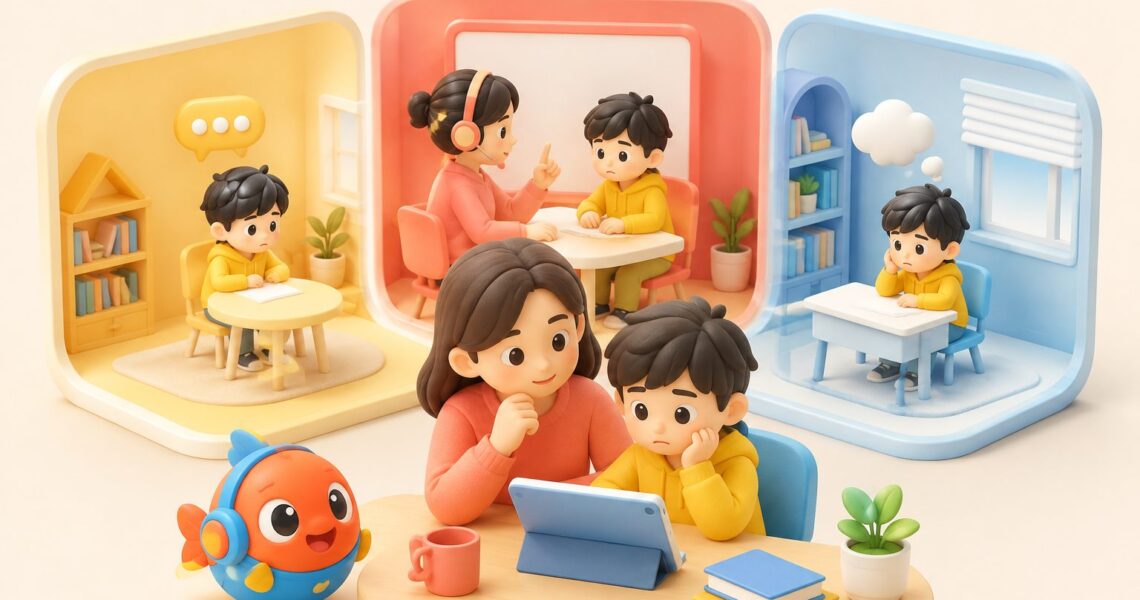 孩子试听课全程沉默要不要继续?三步判断是紧张、听不懂还是不匹配