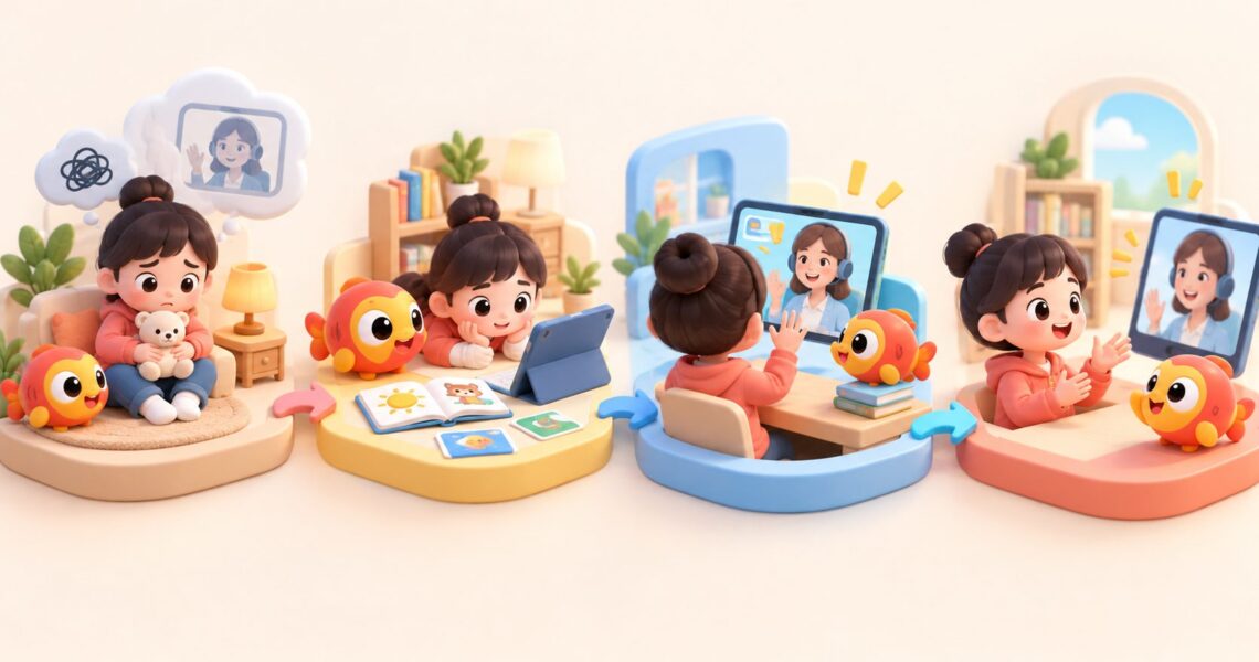 孩子上英语试听课紧张怎么办？四步帮孩子自然开口