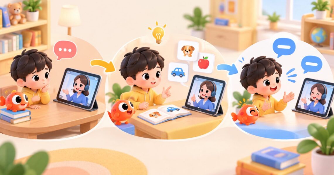 孩子试听课只用中文回答怎么办?这样引导更容易开口