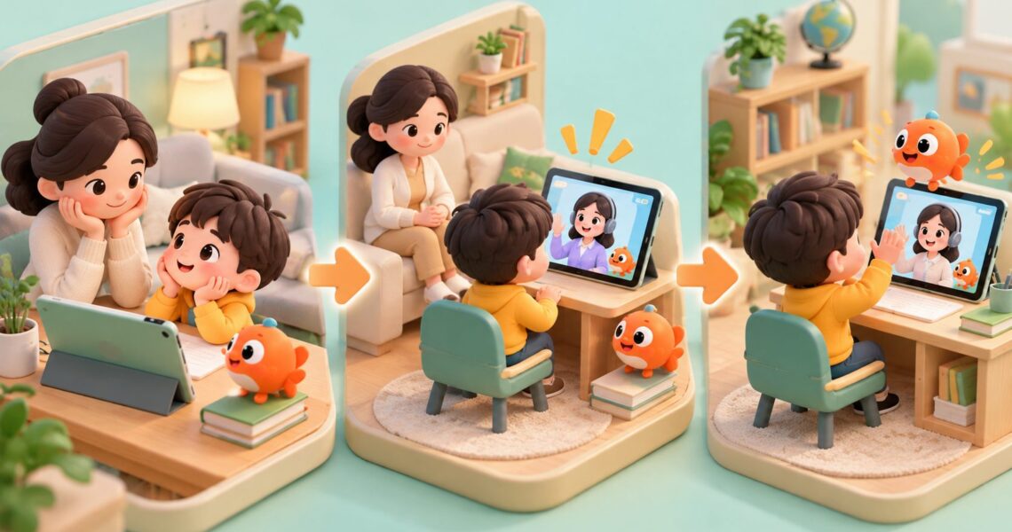 试听课孩子一直看家长不看老师怎么办?座位、提示与陪听边界