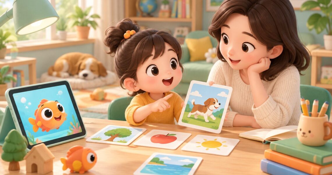 英语看图说话儿童练习:在家就能做的分龄训练法
