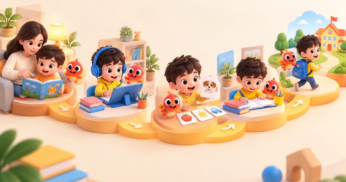 幼升小前英语启蒙在家怎么做:5—6岁家庭衔接方案