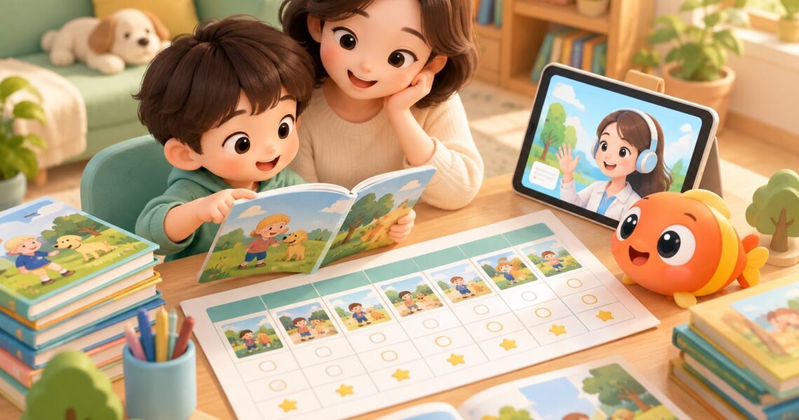 牛津树精读计划表打印:7天家庭阅读打卡模板