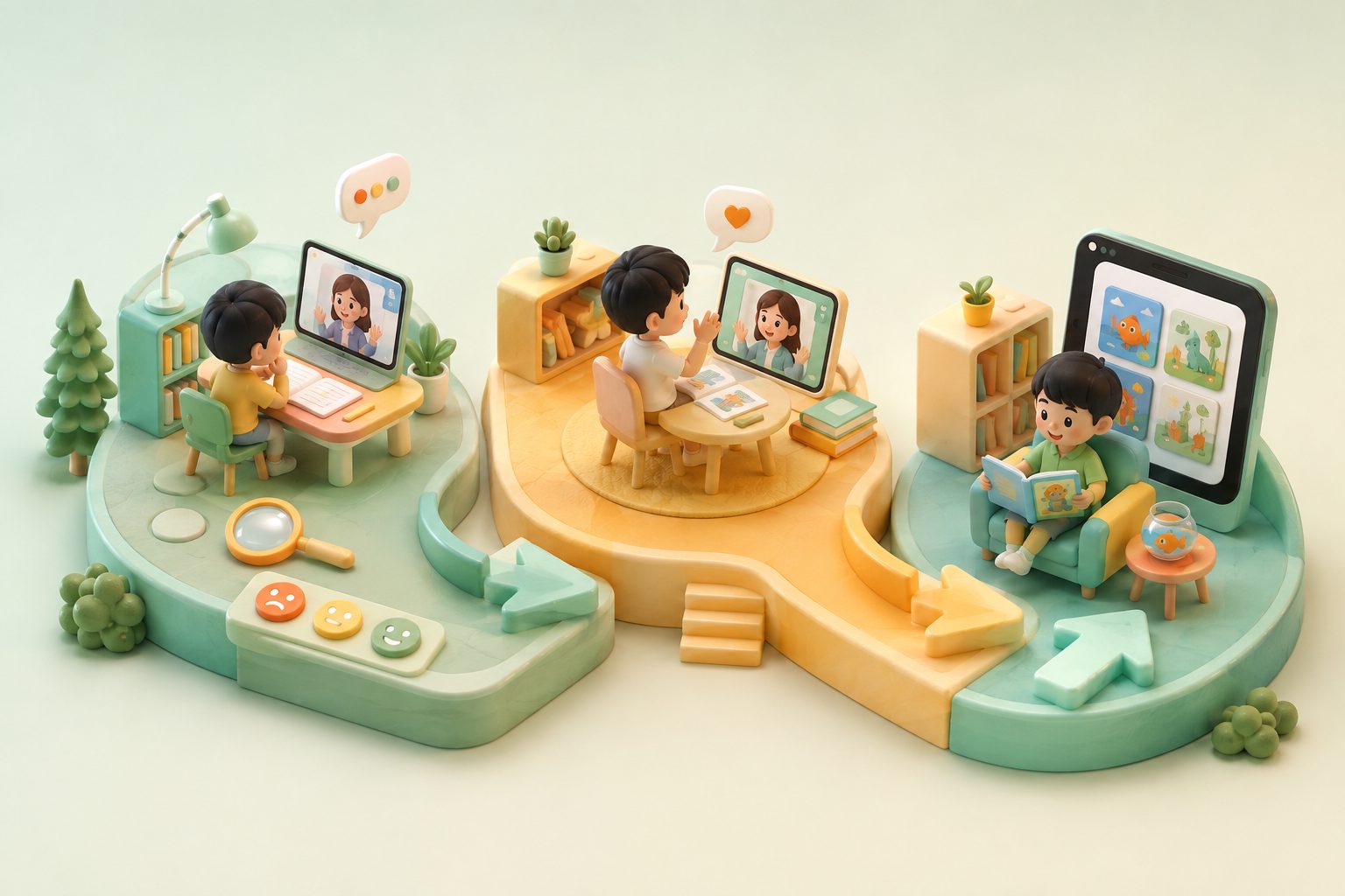 孩子上英语网课不跟老师互动的三周提升路径图