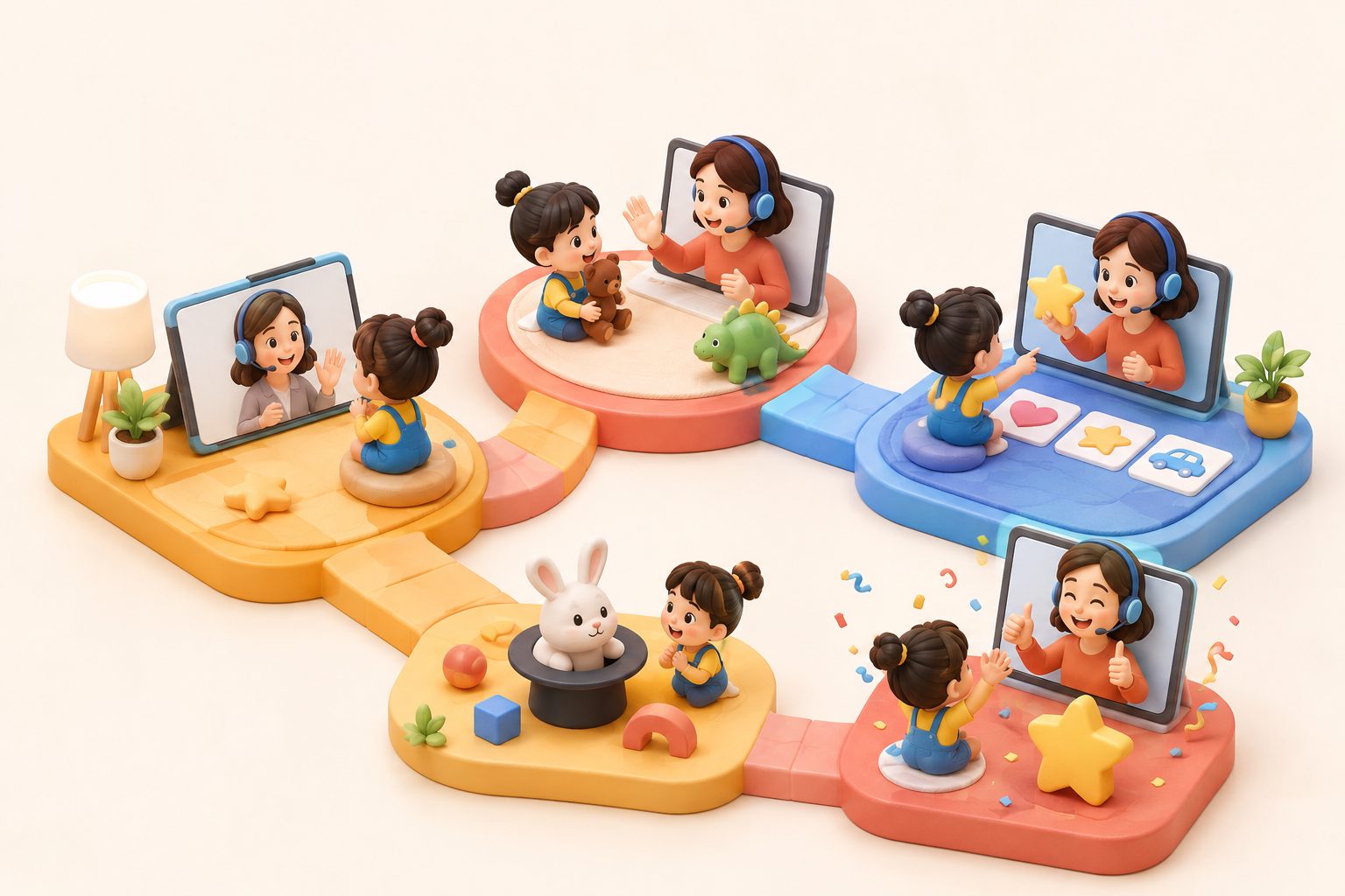 低龄孩子外教课破冰小游戏示意图