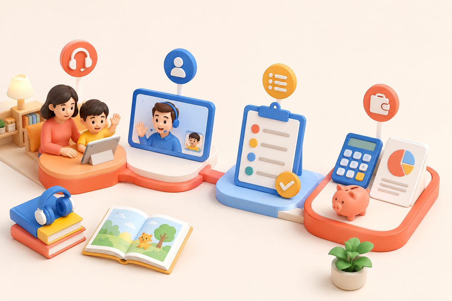 少儿英语外教课月费与试听记录清单