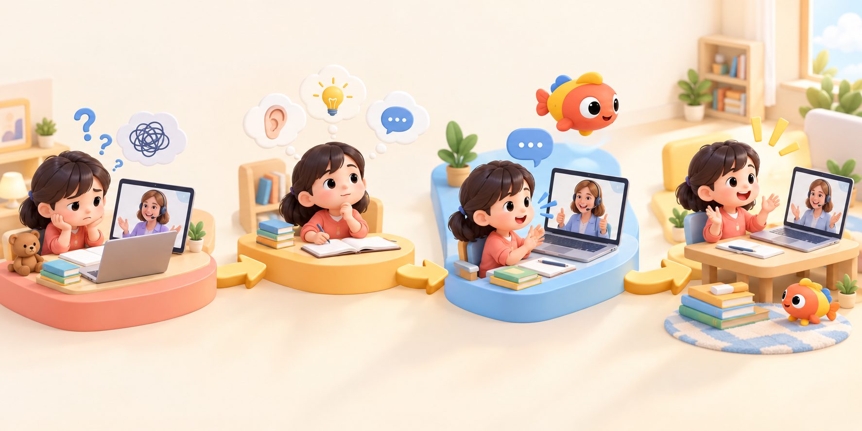 英语试听课听不懂不说话怎么办:孩子从听懂到开口的判断路径