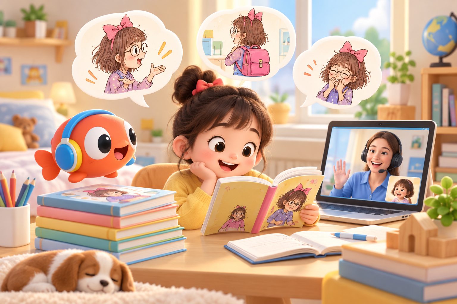 Junie B Jones章节书中的对话、插图与口语化表达示意