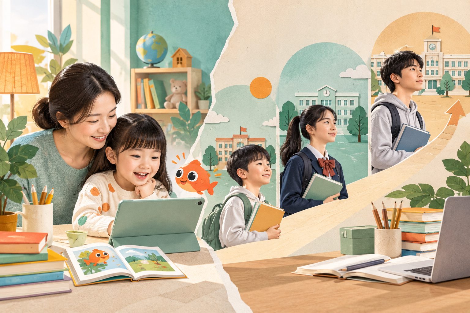 K12小初高全科辅导各阶段重点对照图