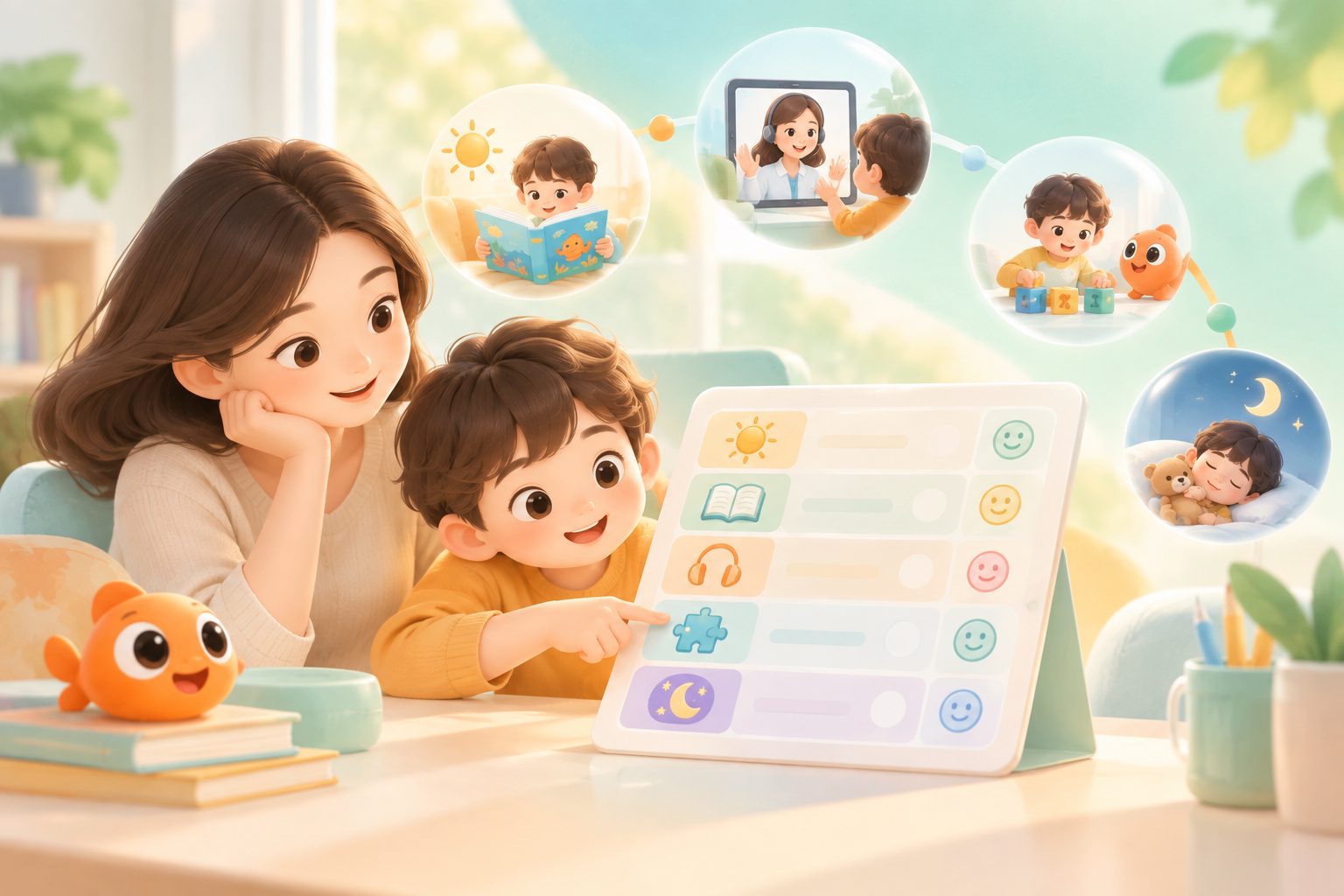 家长根据孩子状态灵活调整幼儿英语启蒙一日安排的记录卡