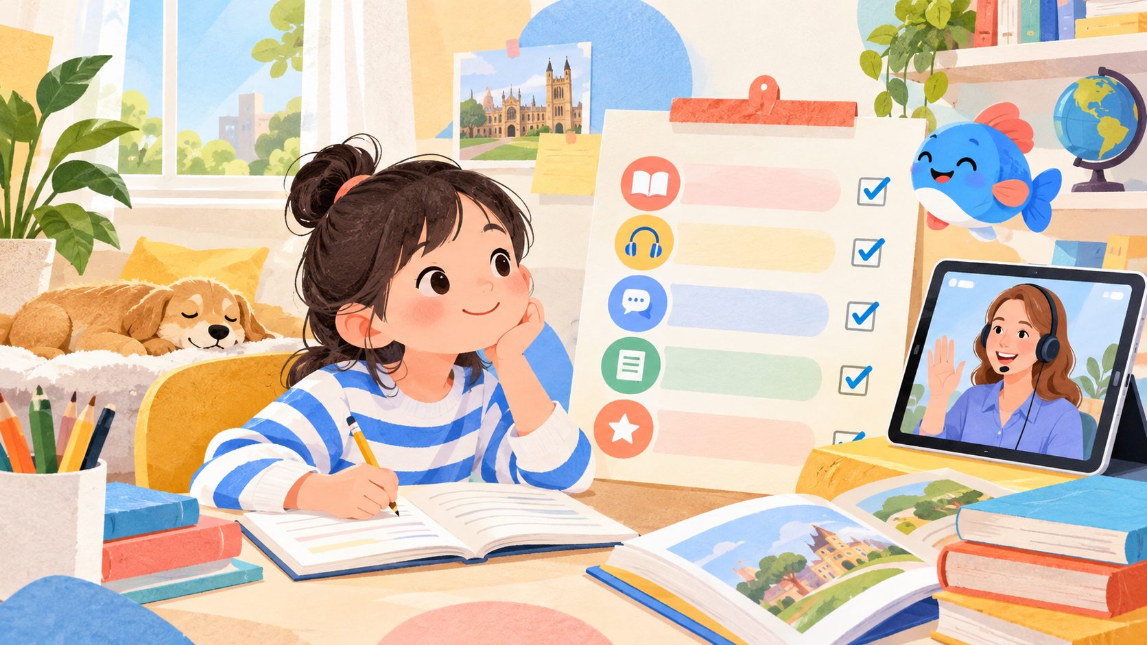 小学生考PET每天学习任务清单的家庭学习计划表