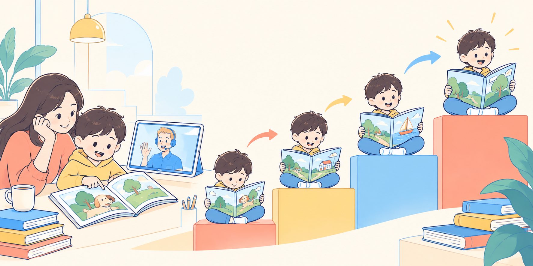 牛津树读到几级可以自主阅读的分级进阶示意图