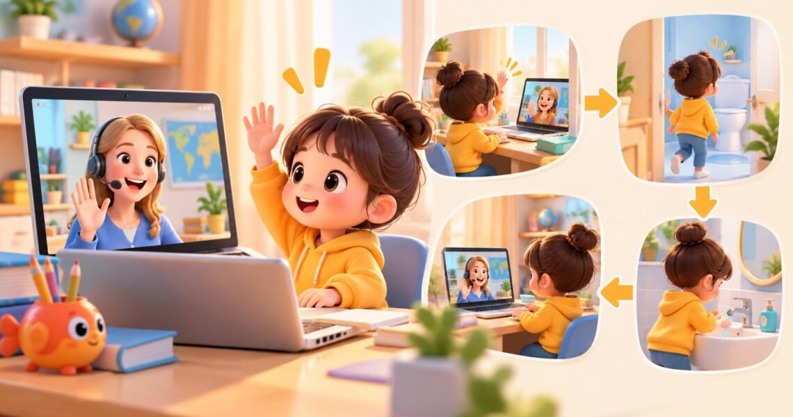 全英文外教课孩子想上厕所怎么说:一张表学会课堂应急表达