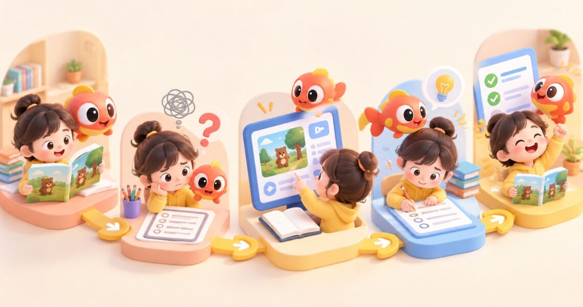 伴鱼绘本读完了测试题不会做怎么办？4步找出阅读卡点