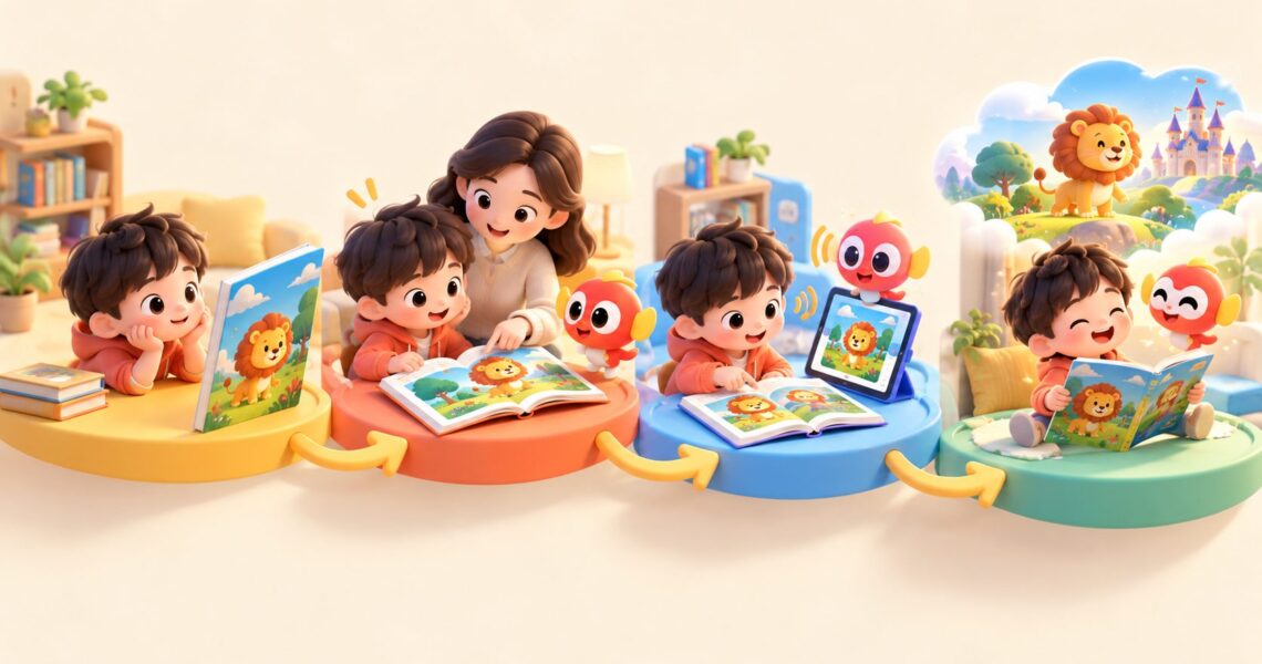 孩子只认绘本封面不读正文怎么办？用4步把兴趣带进故事