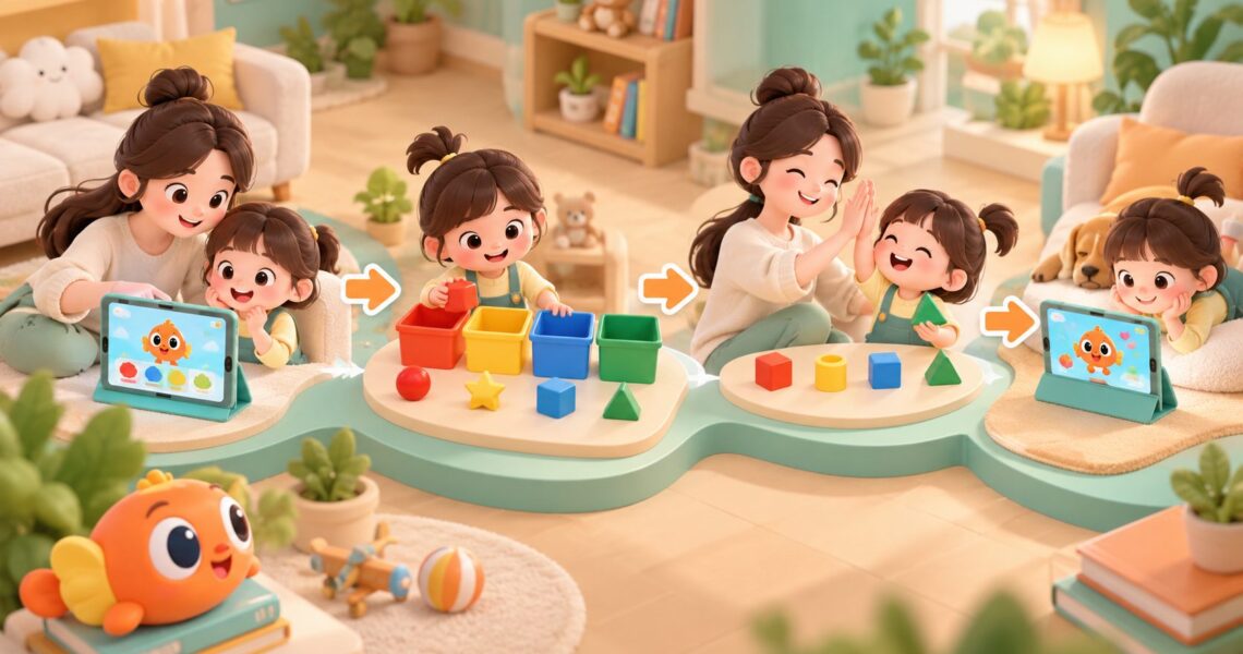 不会英语的宝妈怎么带孩子玩英语颜色分类游戏：每天9分钟开口法