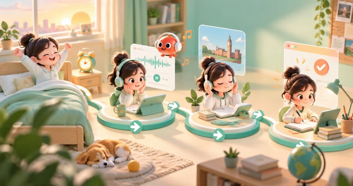PET备考如何利用早起20分钟听力：3-6-7-4晨听法