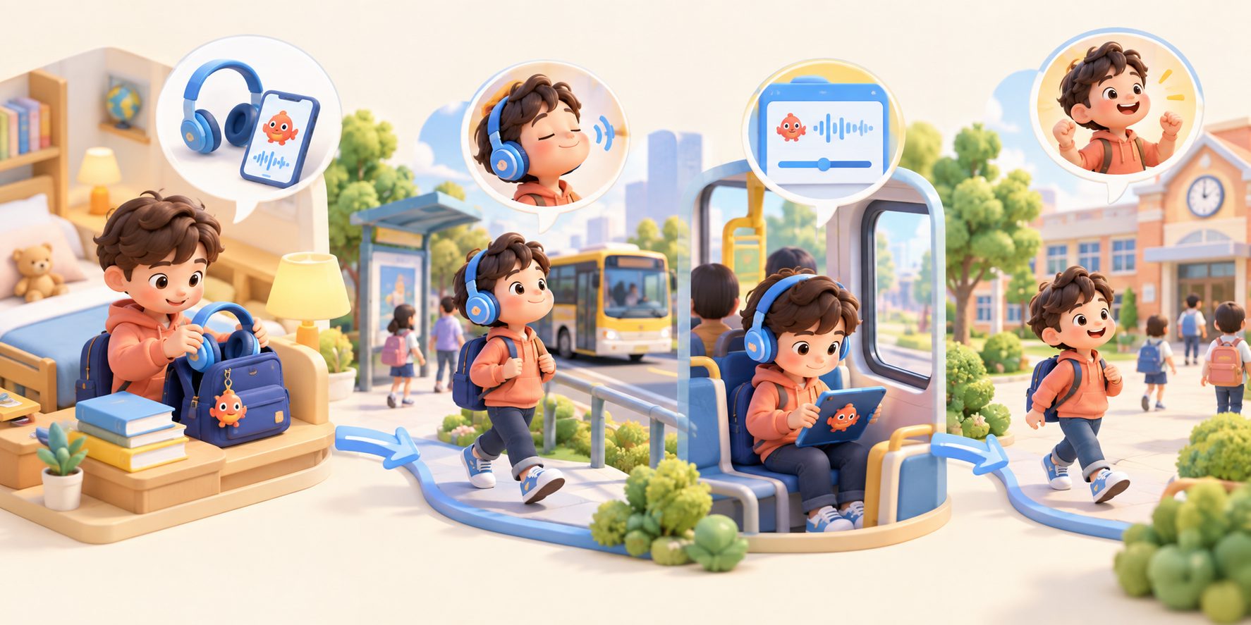 上下学路上如何高效备考PET听力的通勤训练场景