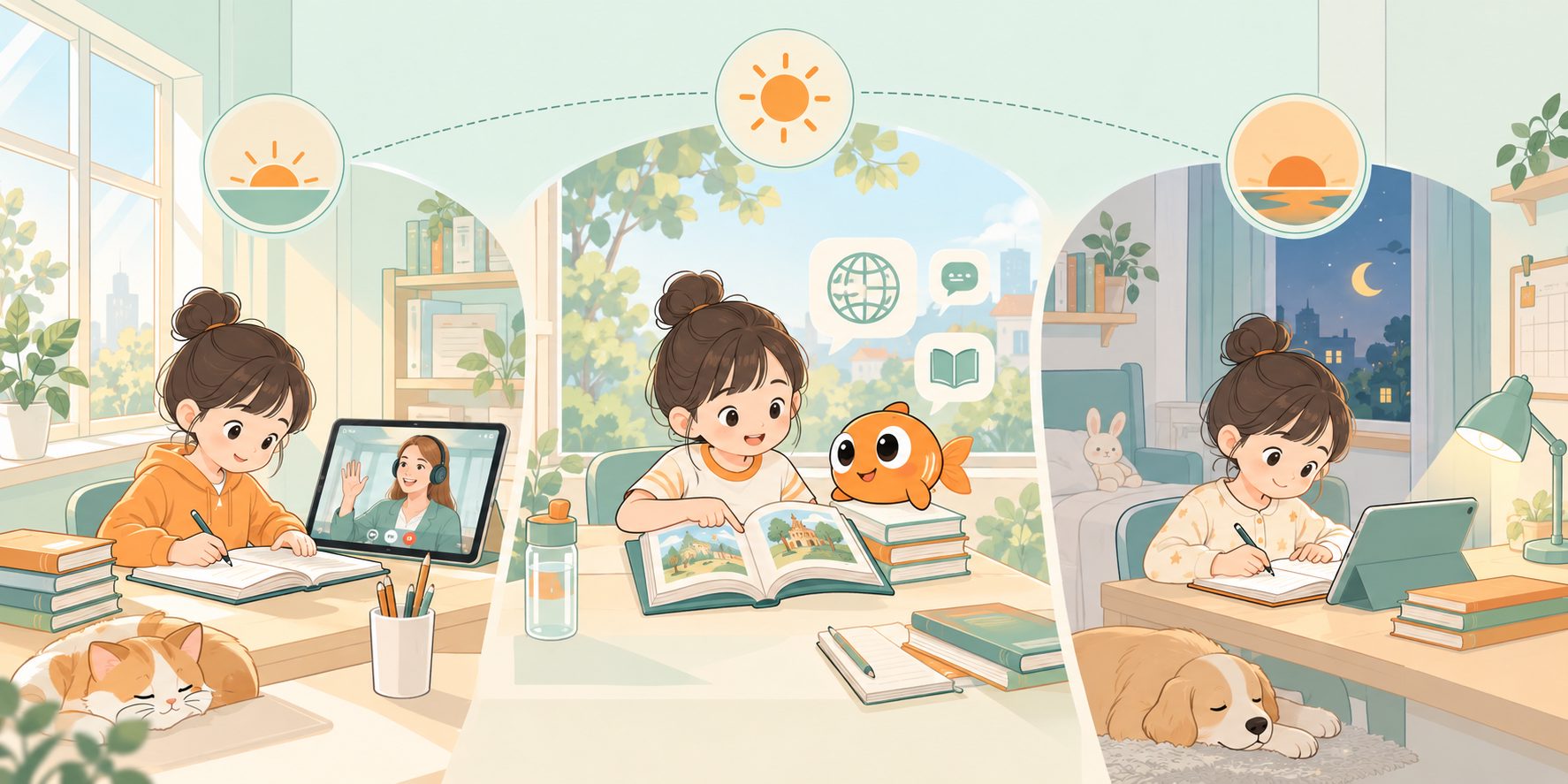 小学生备考PET寒暑假全天时间表早中晚任务分布