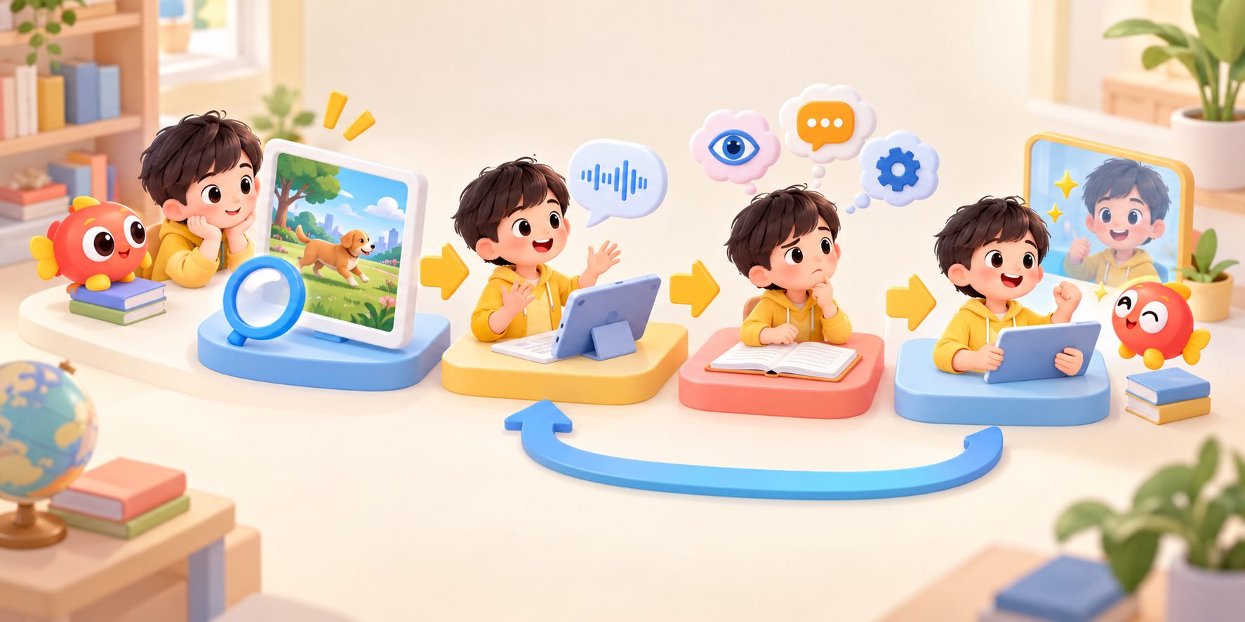小学生PET口语个人陈述总是说不满时间怎么破:观察、表达与自纠三类卡点诊断图