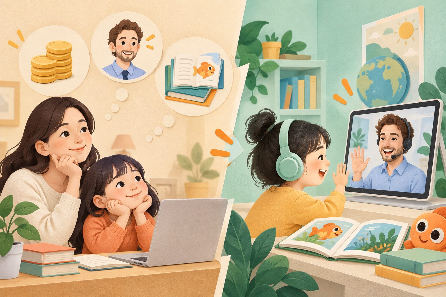 性价比高的少儿英语真人外教课选择指标示意图