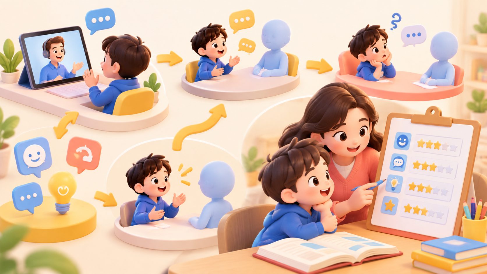 家长或老师记录PET口语互动表现的训练表