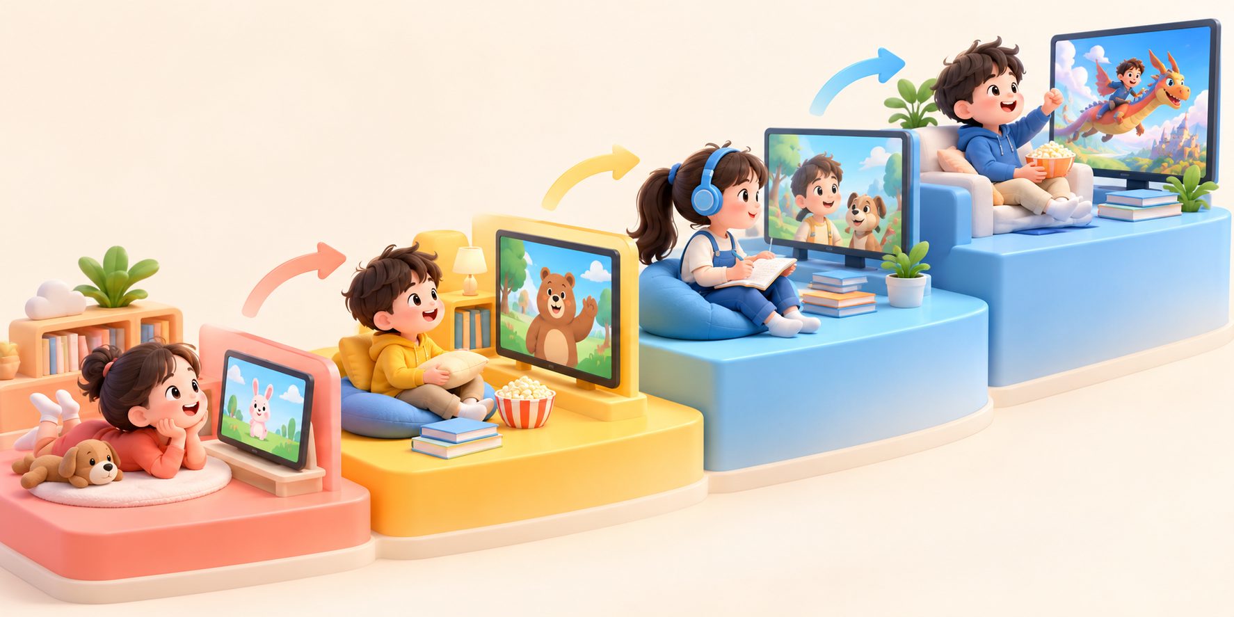 原版英文动画分级对照表核心梯队示意图