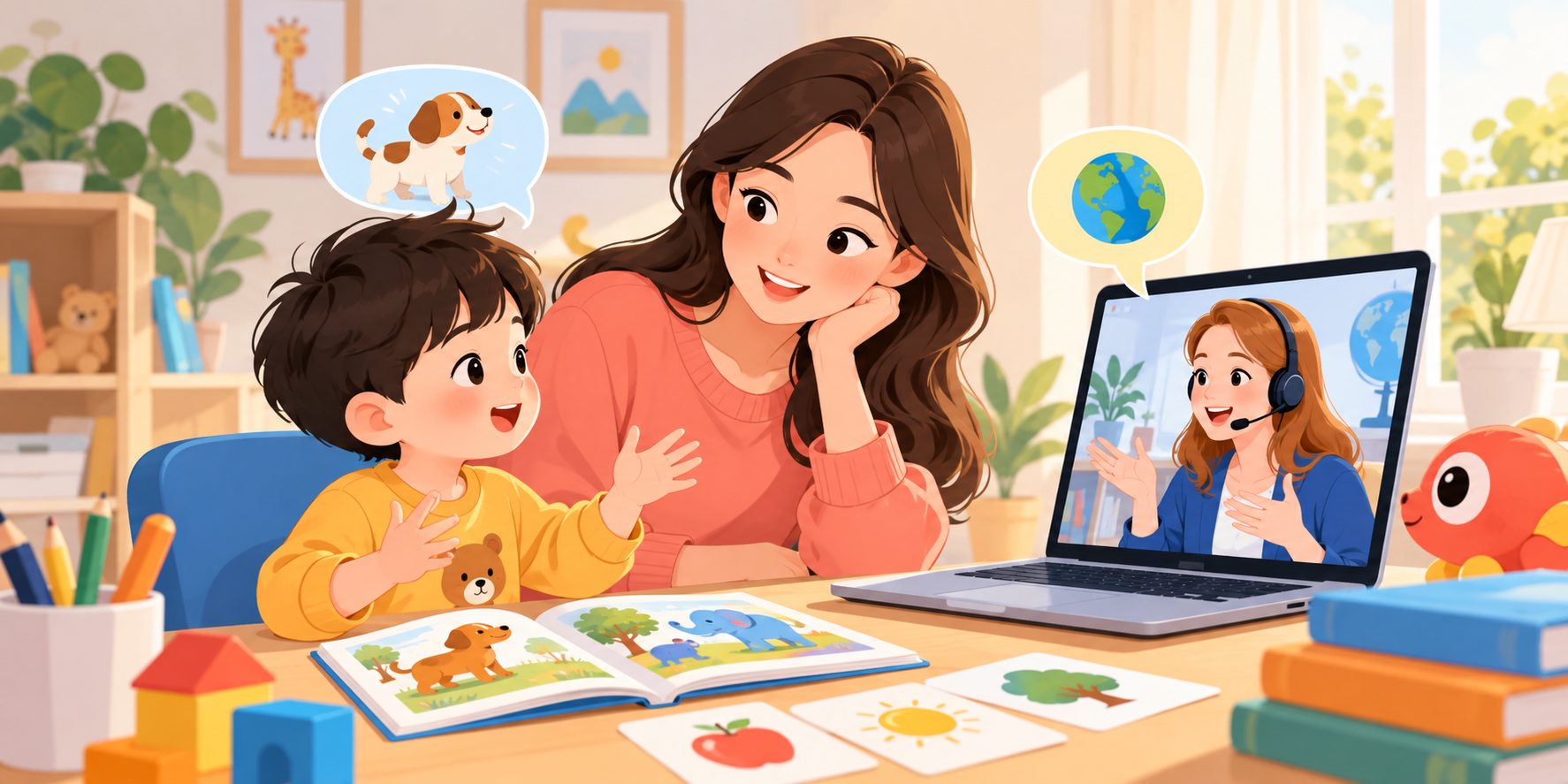 幼升小国际双语学校插班英语考察中的亲子口语模拟场景