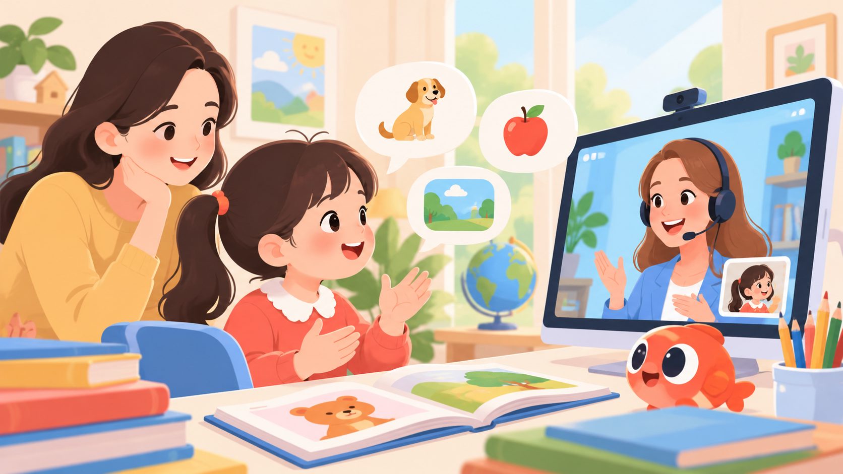 孩子进行国际双语学校英语面试模拟训练